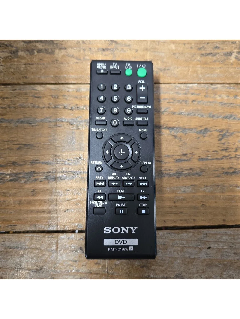 Sony RMT-D197A Remote Control DVP-SR200P DVP-NS710H/B DVD Genuine No Back Cover